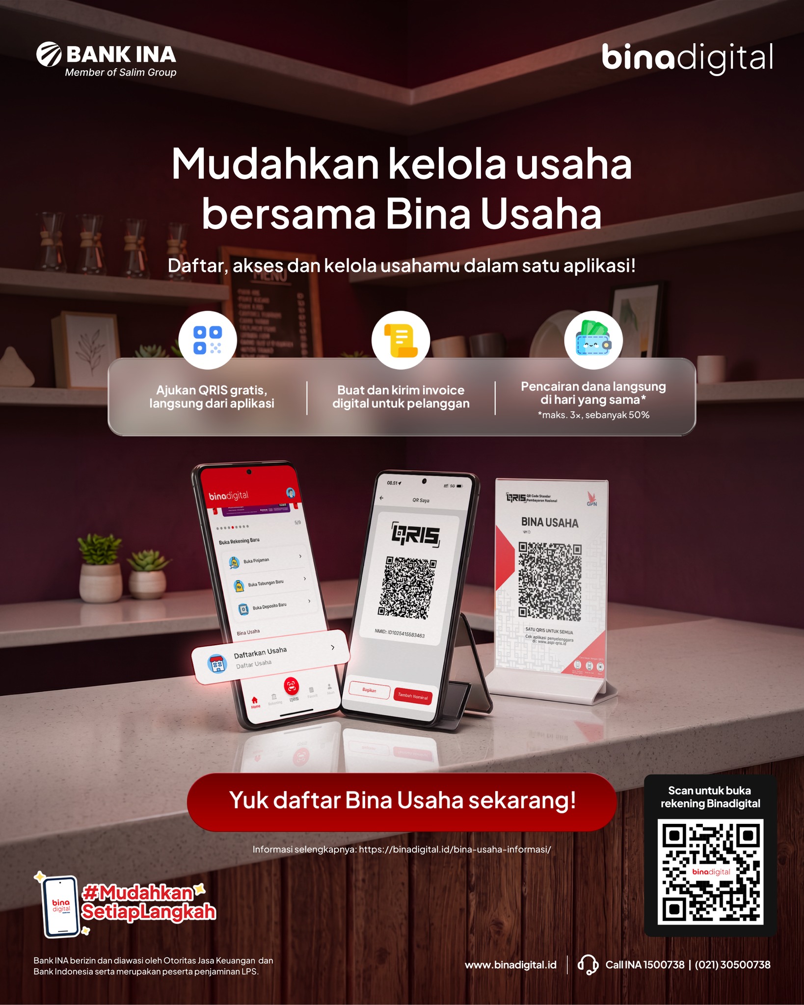 Bina Digital mobile banking app screenshots